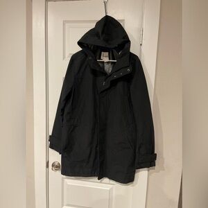 NWT GAP $89 cotton nylon blend cinched waist hoodie parka rain jacket